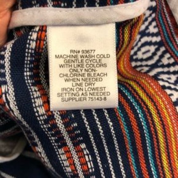 Liz Claiborne Multicolor southwestern lightweight Jacket Size L - Picture 4 of 7
